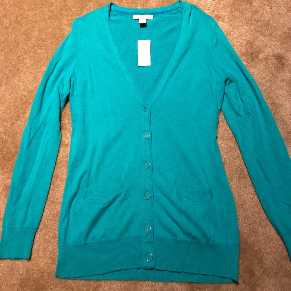 NWT Banana Republic Teal Cardigan Size 0